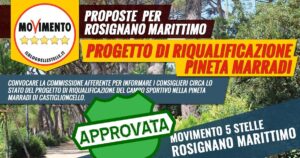 approvata mozione m5s sulla riquaklificazione della pineta marradi