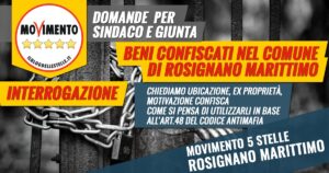 interrogazione beni confiscati alla criminalità a rosignano marittimo m5s