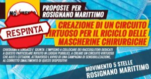 respinta mozione abbandono mascherine chirurgiche rosignano marittimo m5s