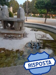 INTERROGAZIONE DEGRADO fontana piazza vada