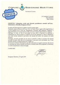 interrogazione carcasse auto abbandonate rosignano m5s