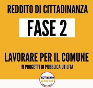 Puc progeti pubblica utilità reddito di cittadinanza