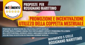 mozione m5s rosignano promozione coppe mestruali